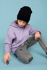 YAQEEN Boys Light Purple Hoodie