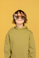 YAQEEN Boys Light Green Hoodie